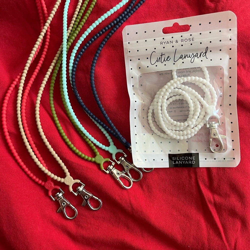 Bundle of 6 Ryan&Rose silicone lanyards